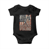 American Viking Baby Onesie American Flag Axe Norse Mythology