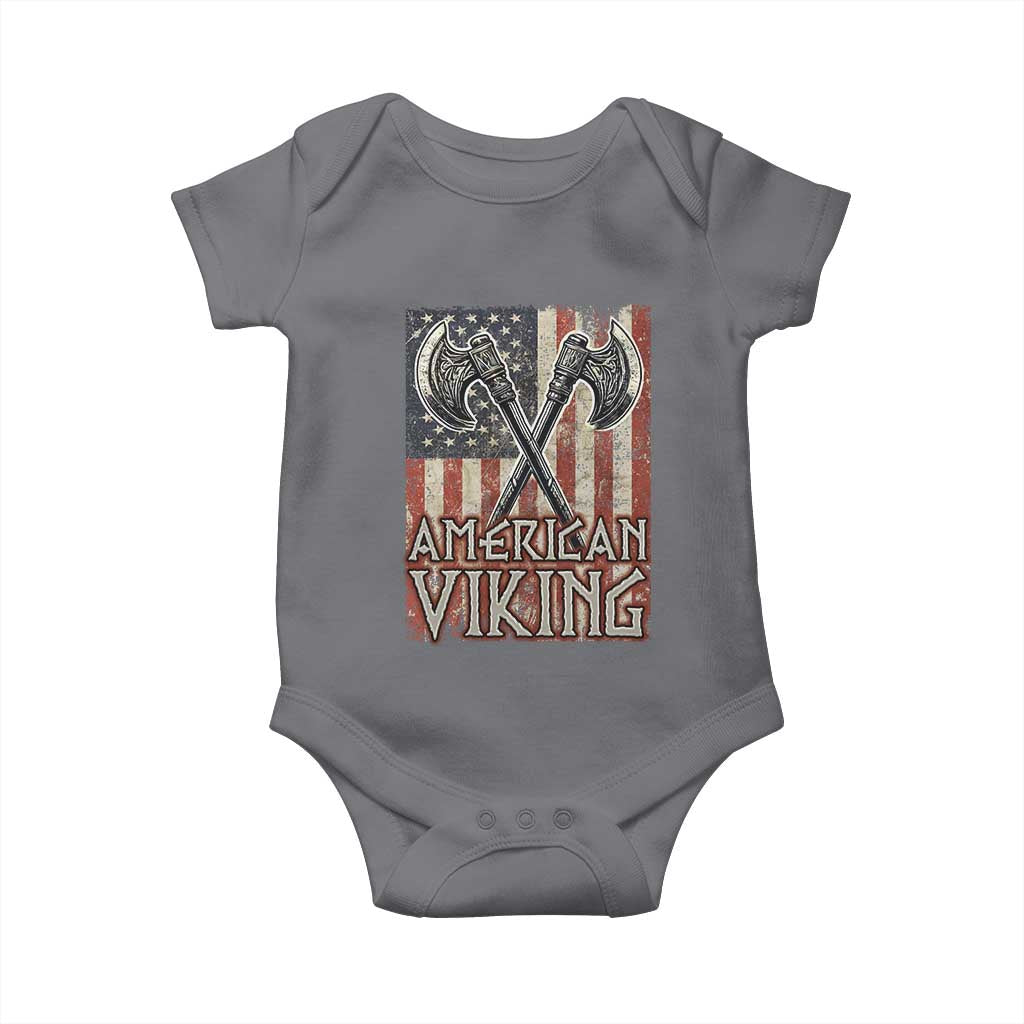American Viking Baby Onesie American Flag Axe Norse Mythology