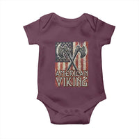 American Viking Baby Onesie American Flag Axe Norse Mythology