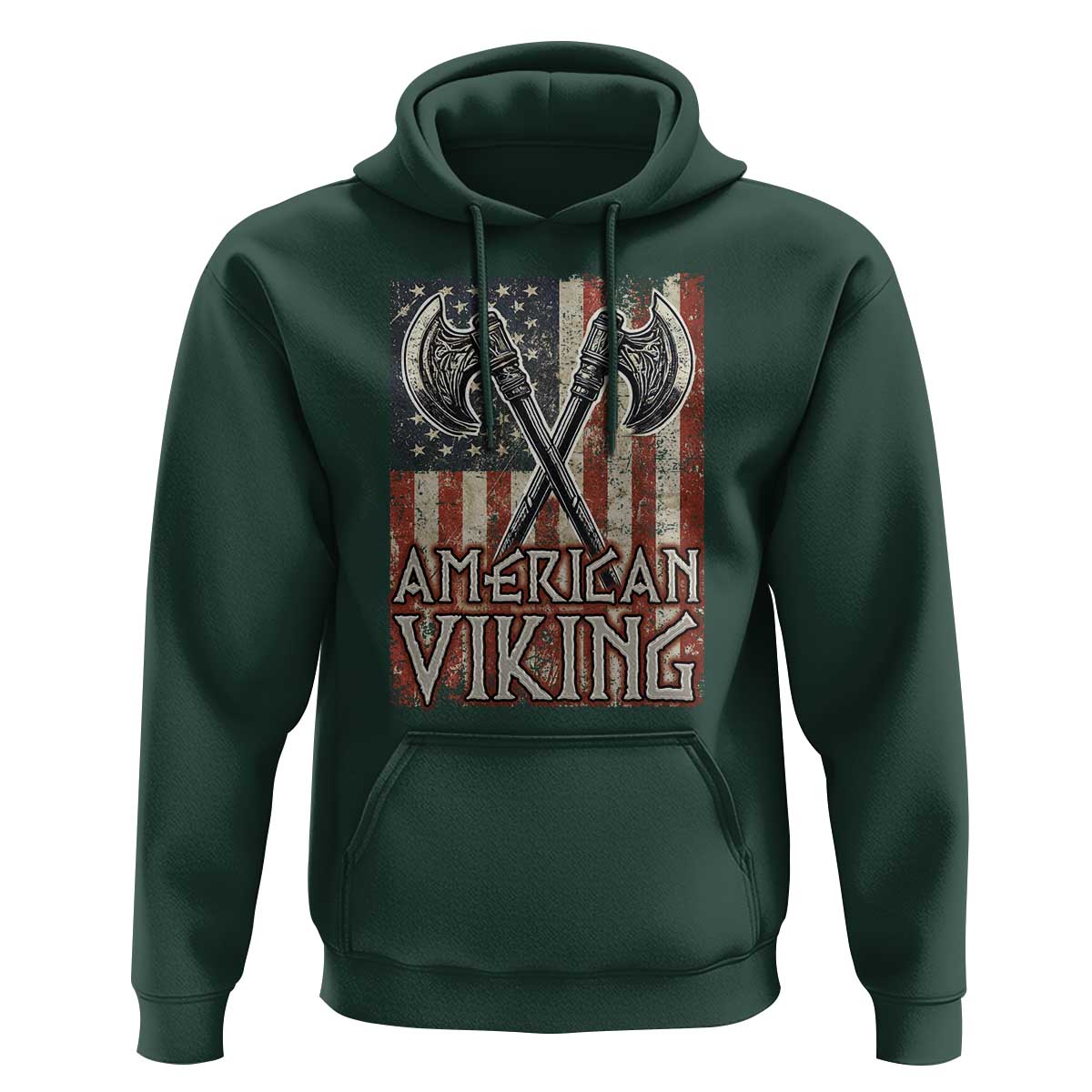 American Viking Hoodie American Flag Axe Norse Mythology