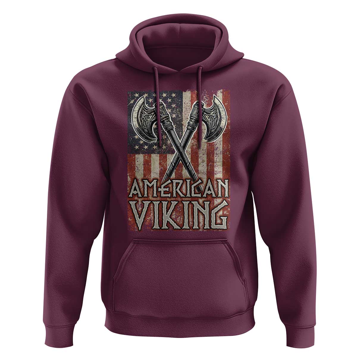 American Viking Hoodie American Flag Axe Norse Mythology