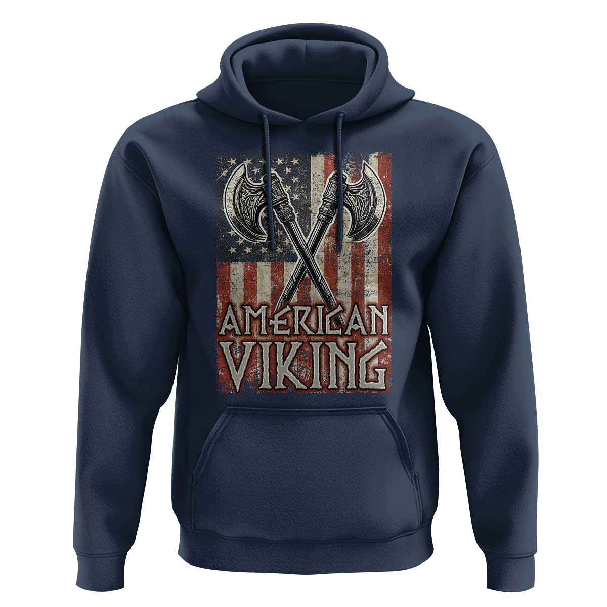 American Viking Hoodie American Flag Axe Norse Mythology