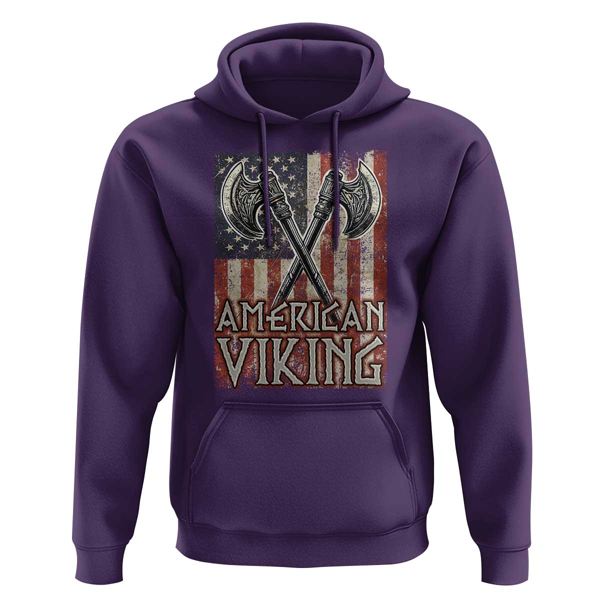 American Viking Hoodie American Flag Axe Norse Mythology