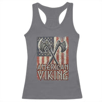 American Viking Racerback Tank Top American Flag Axe Norse Mythology
