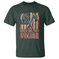 American Viking T Shirt American Flag Axe Norse Mythology