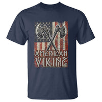 American Viking T Shirt American Flag Axe Norse Mythology