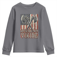 American Viking Youth Sweatshirt American Flag Axe Norse Mythology