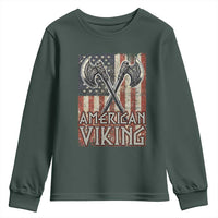 American Viking Youth Sweatshirt American Flag Axe Norse Mythology