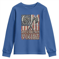 American Viking Youth Sweatshirt American Flag Axe Norse Mythology