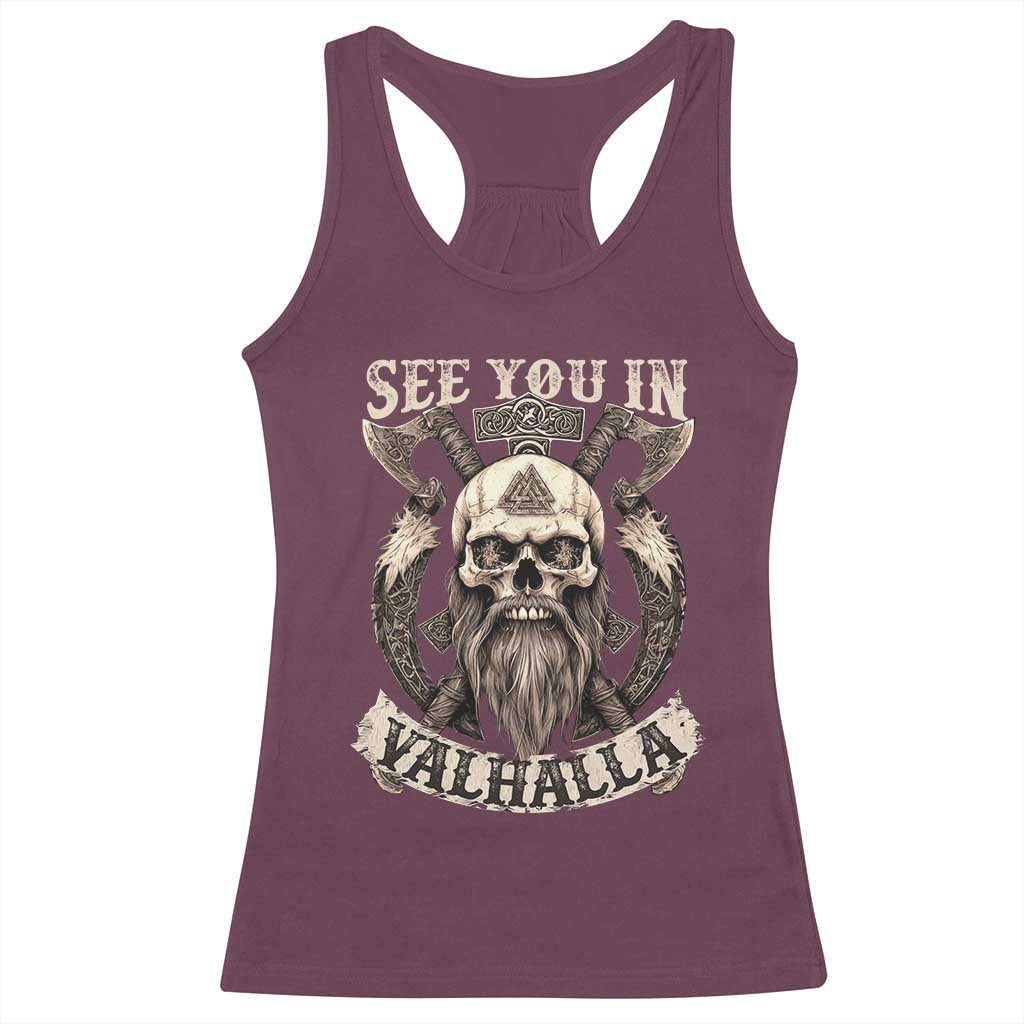 Viking Racerback Tank Top See You In Valhalla