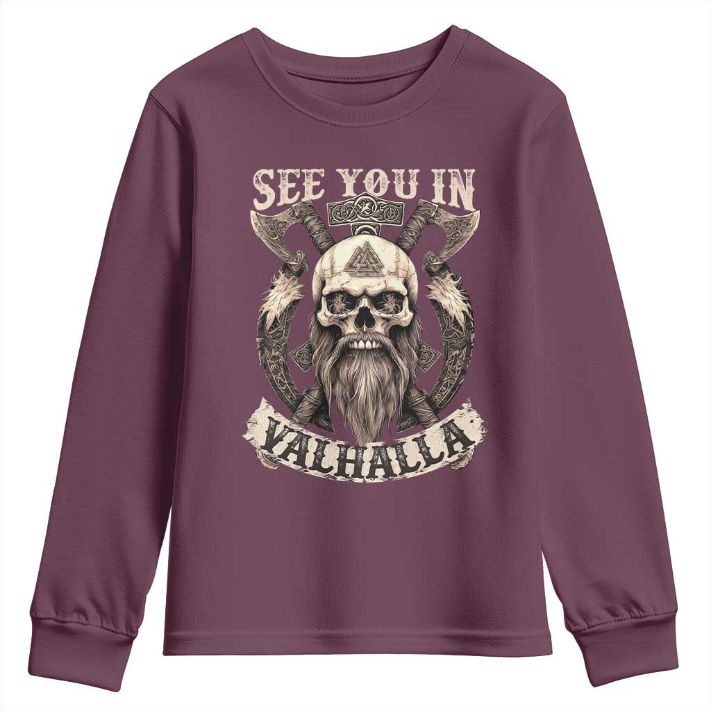 Viking Youth Sweatshirt See You In Valhalla