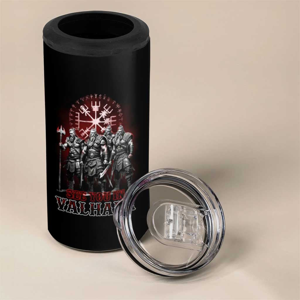Viking Warrior 4 in 1 Can Cooler Tumbler See You In Valhalla