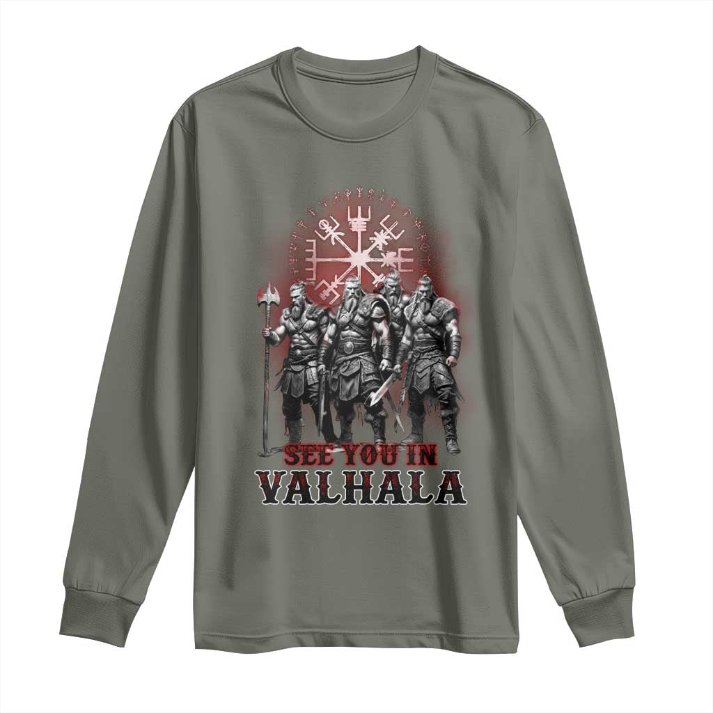 Viking Warrior Long Sleeve Shirt See You In Valhalla