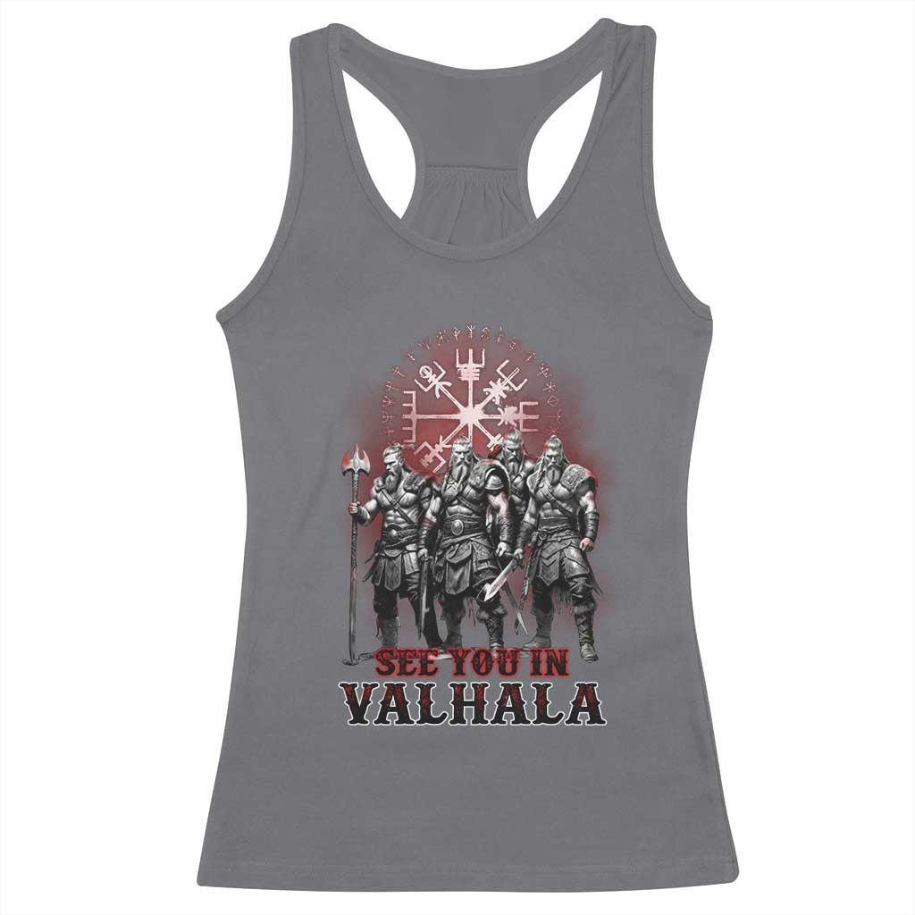 Viking Warrior Racerback Tank Top See You In Valhalla