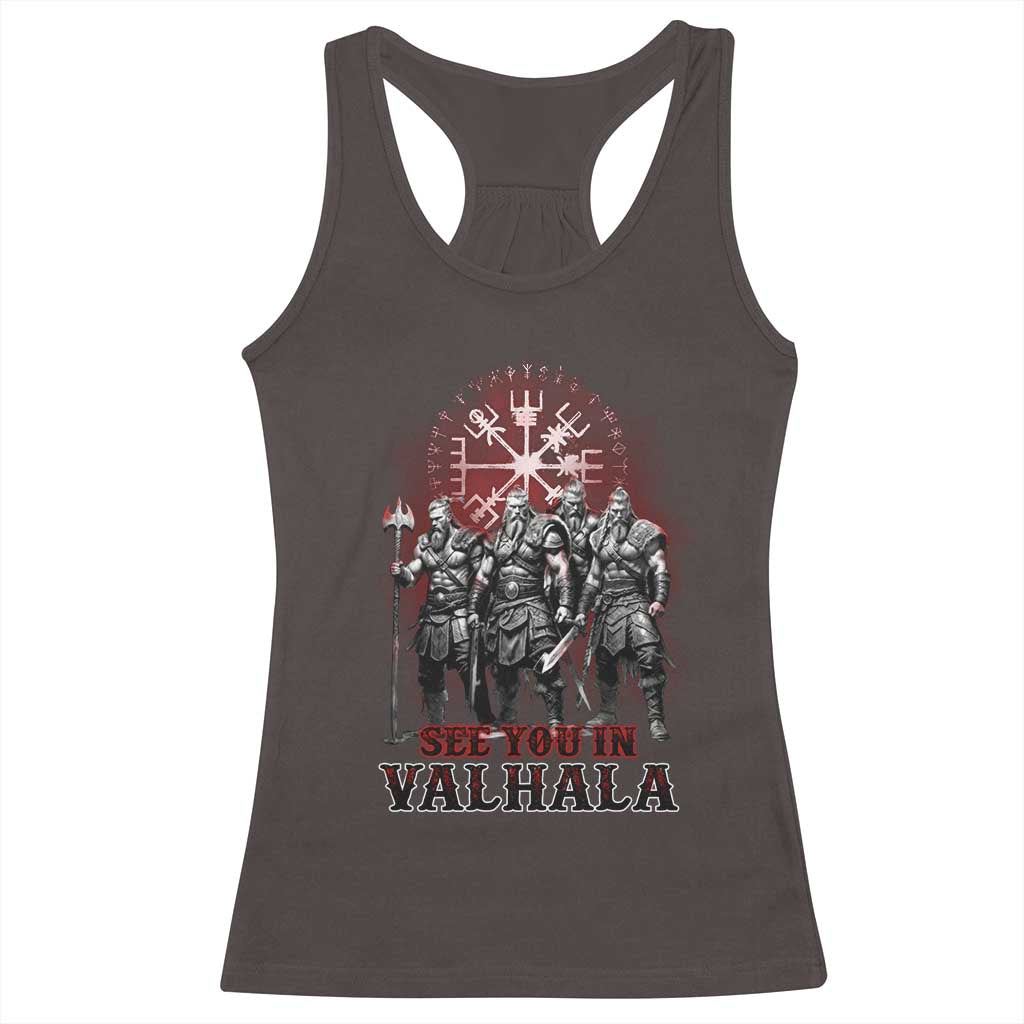 Viking Warrior Racerback Tank Top See You In Valhalla