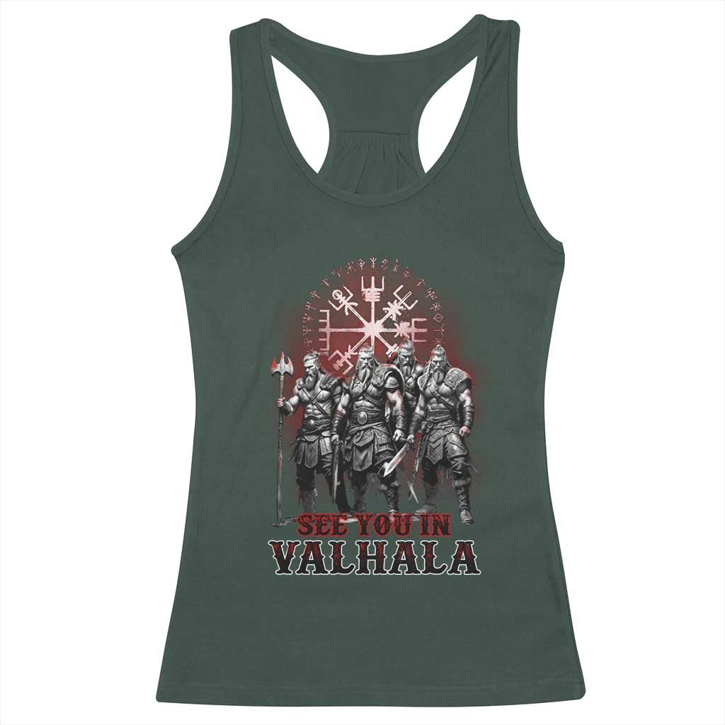 Viking Warrior Racerback Tank Top See You In Valhalla