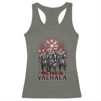 Viking Warrior Racerback Tank Top See You In Valhalla