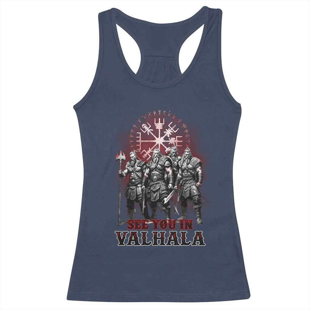 Viking Warrior Racerback Tank Top See You In Valhalla