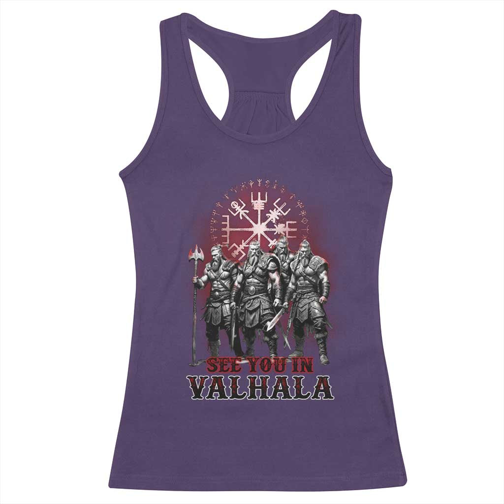Viking Warrior Racerback Tank Top See You In Valhalla
