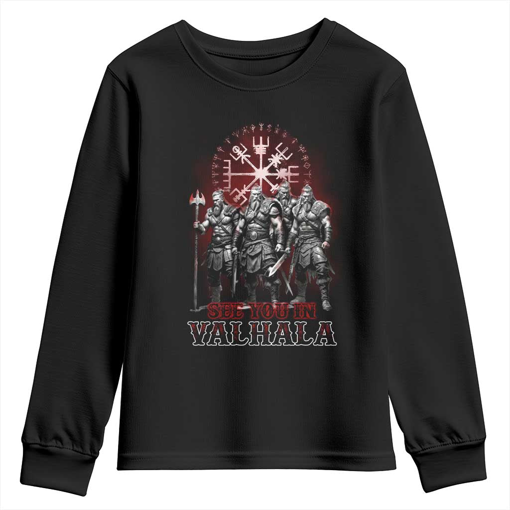 Viking Warrior Youth Sweatshirt See You In Valhalla