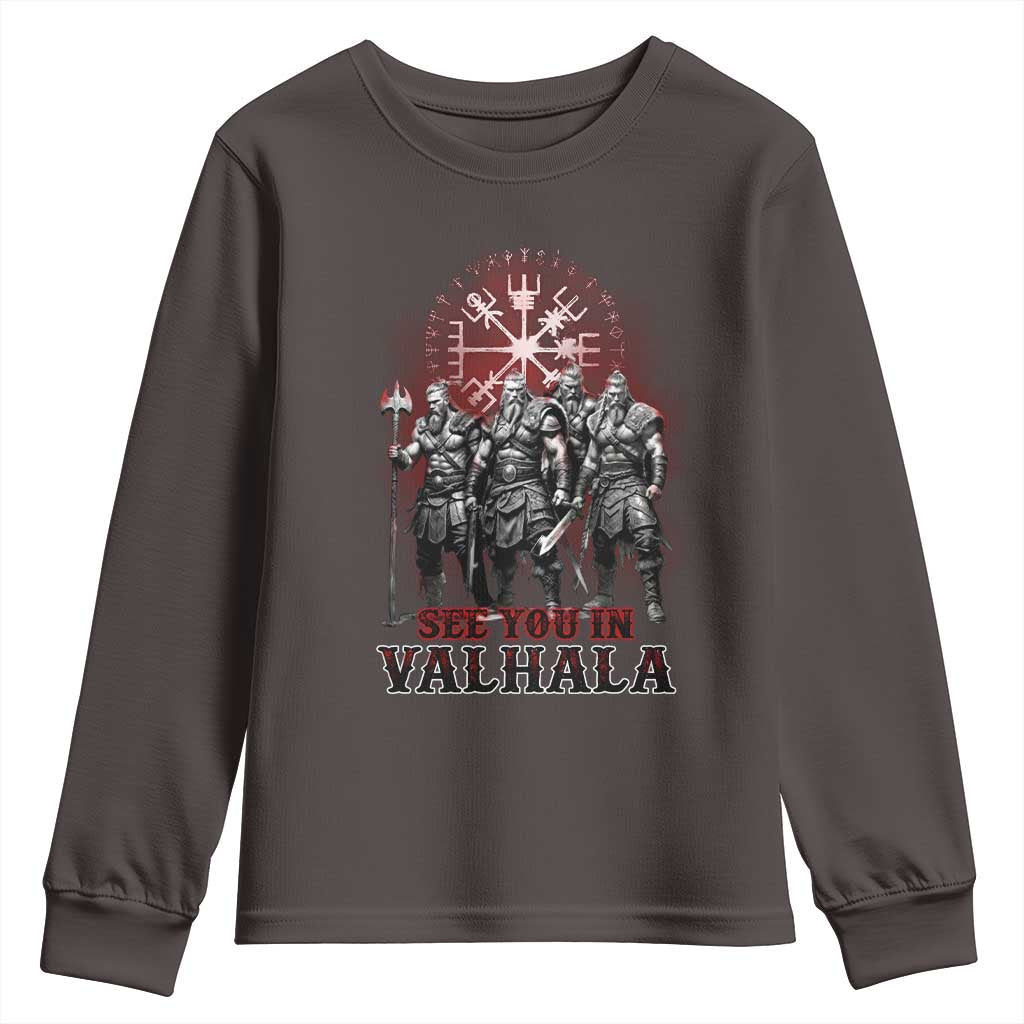 Viking Warrior Youth Sweatshirt See You In Valhalla