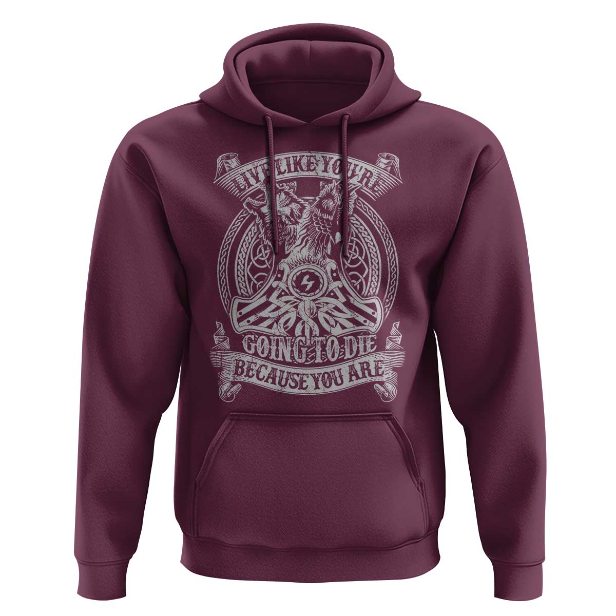 Viking Hoodie Live Like You're Going To Die Because You Are
