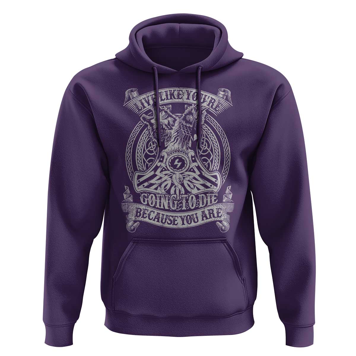 Viking Hoodie Live Like You're Going To Die Because You Are