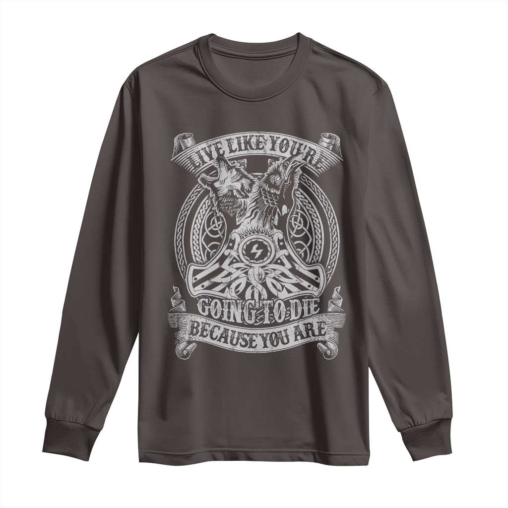 Viking Long Sleeve Shirt Live Like You're Going To Die Because You Are