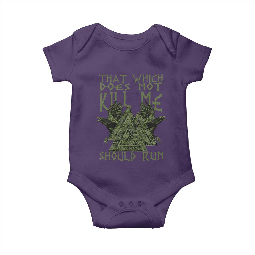 Viking Baby Onesie That Which Does Not Kill Me Should Run Valknut