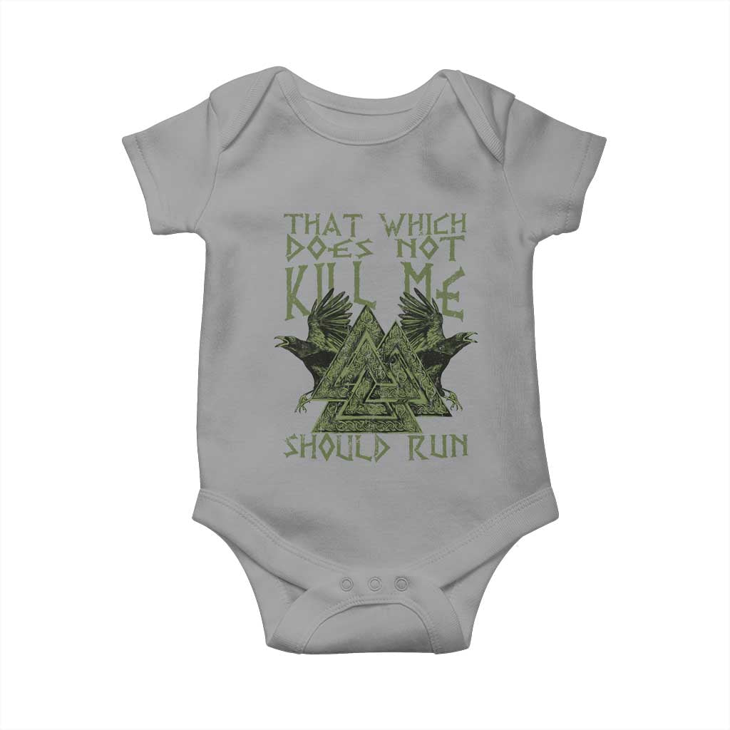 Viking Baby Onesie That Which Does Not Kill Me Should Run Valknut