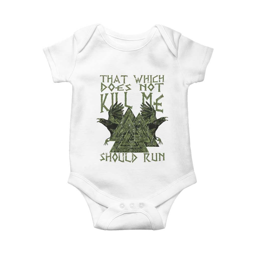 Viking Baby Onesie That Which Does Not Kill Me Should Run Valknut