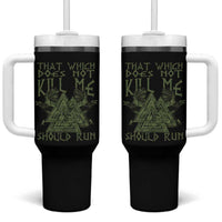 Viking Tumbler With Handle That Which Does Not Kill Me Should Run Valknut