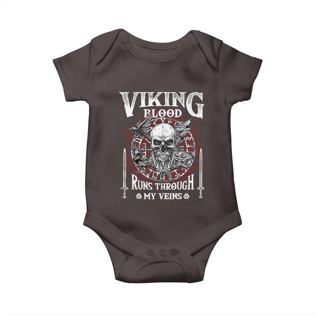 Viking Blood Runs Through My Veins Baby Onesie