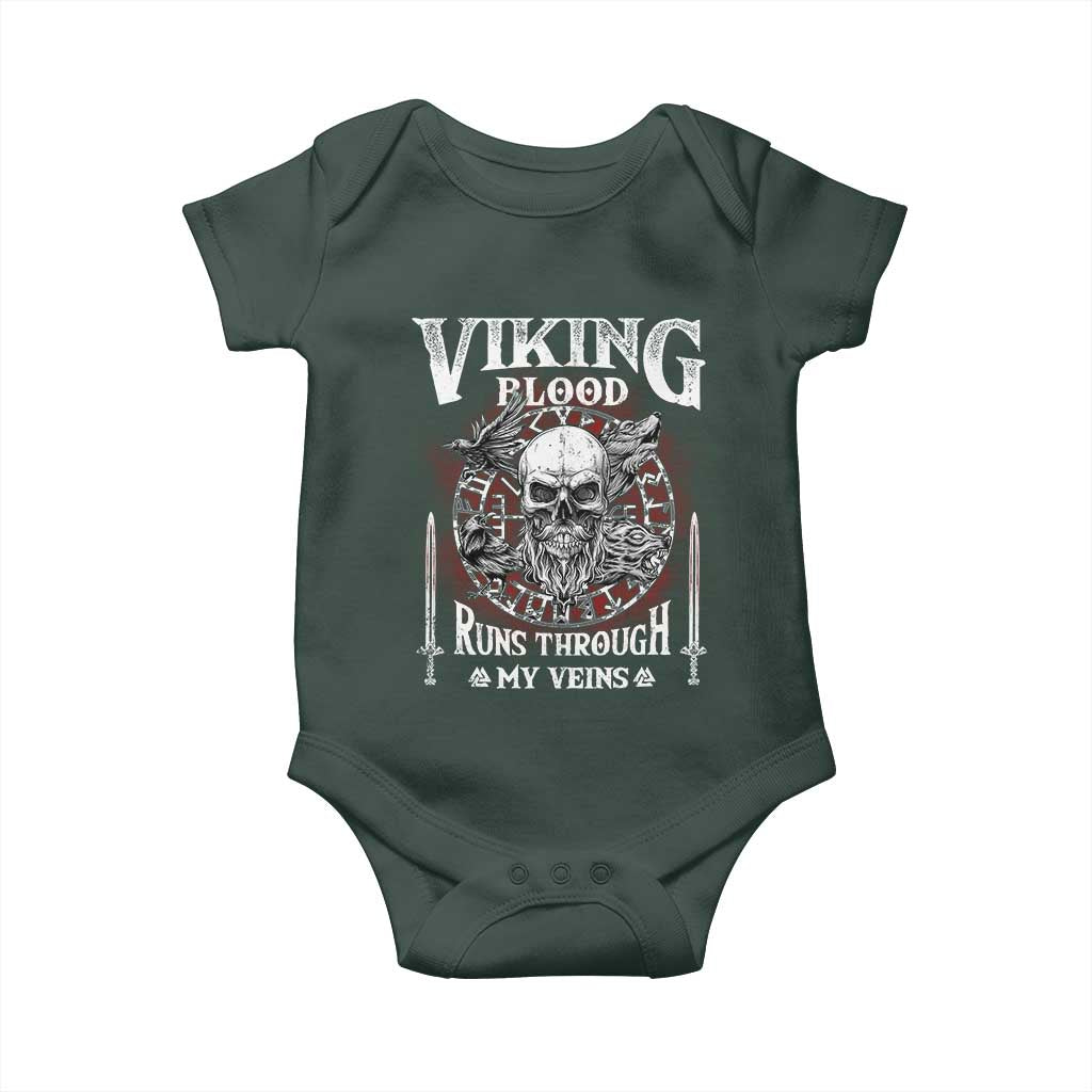 Viking Blood Runs Through My Veins Baby Onesie