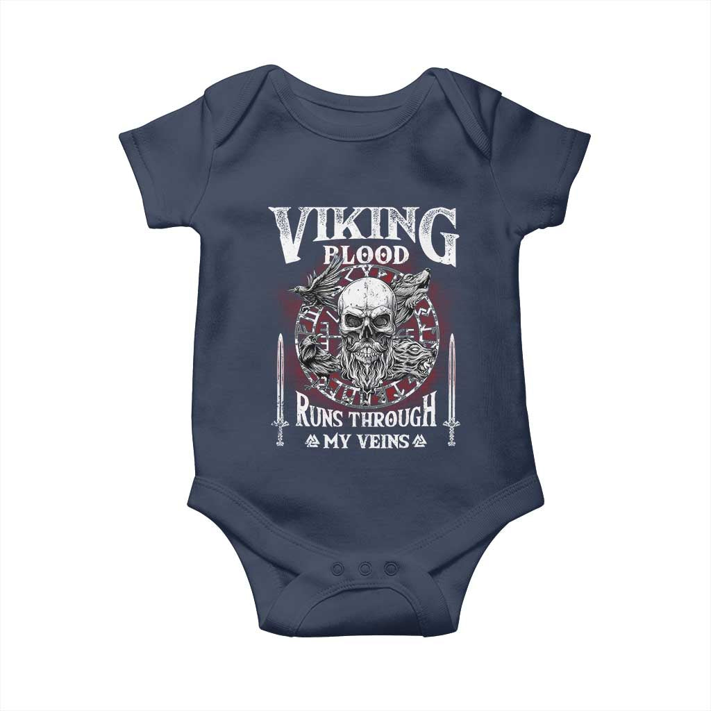 Viking Blood Runs Through My Veins Baby Onesie