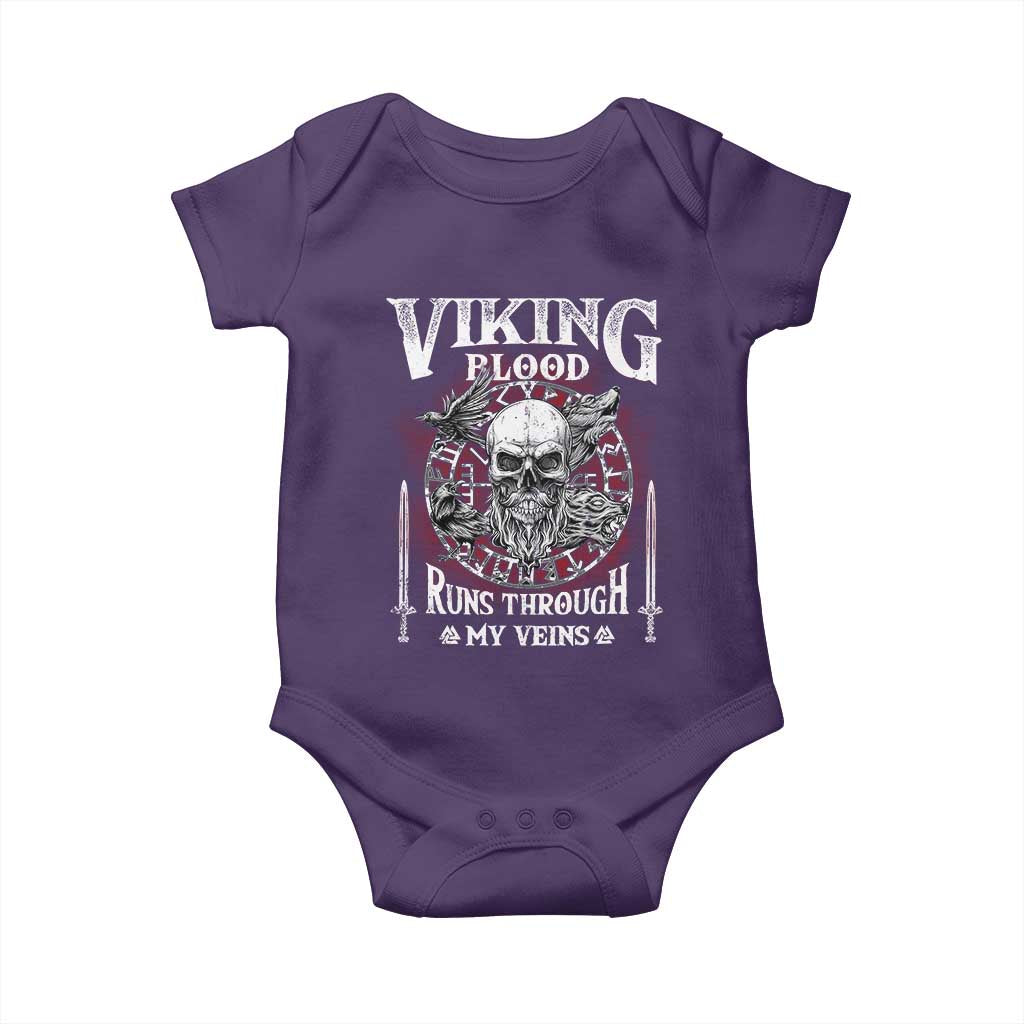 Viking Blood Runs Through My Veins Baby Onesie