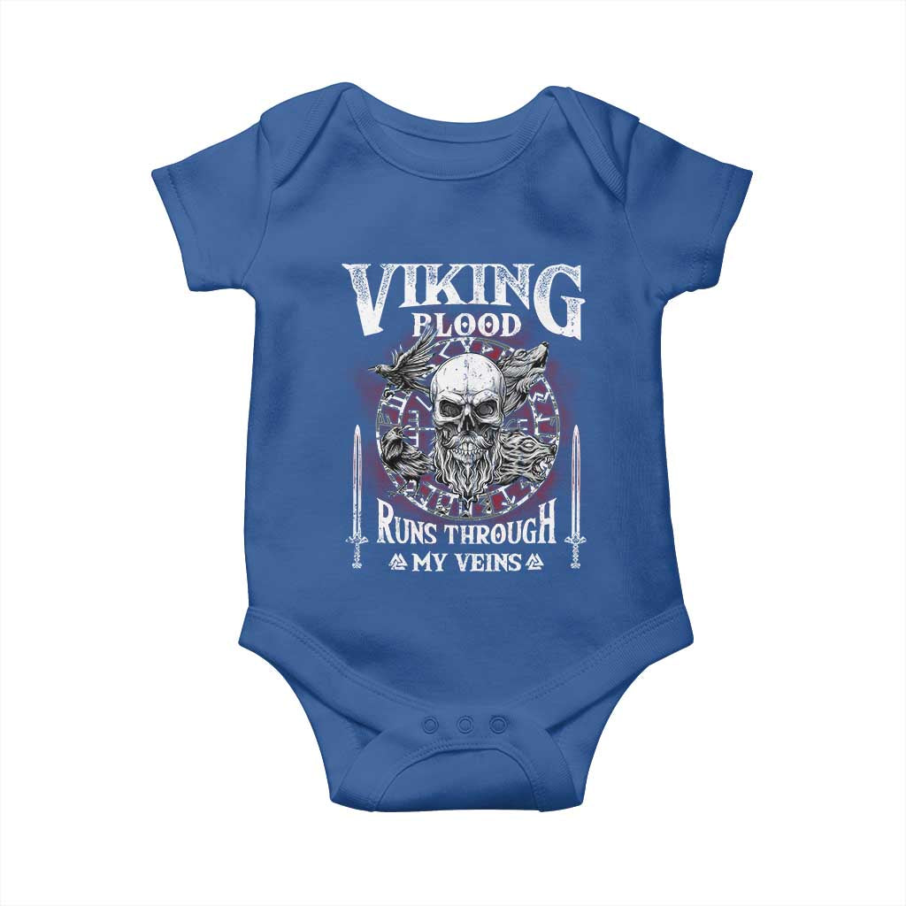 Viking Blood Runs Through My Veins Baby Onesie