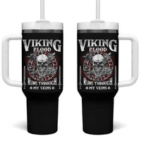 Viking Blood Runs Through My Veins Tumbler With Handle