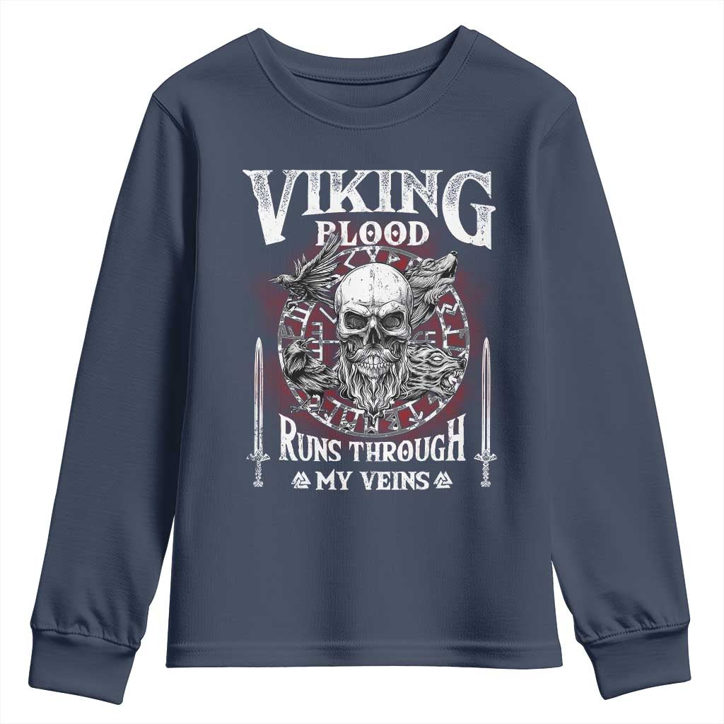 Viking Blood Runs Through My Veins Youth Sweatshirt