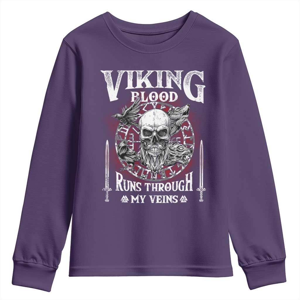 Viking Blood Runs Through My Veins Youth Sweatshirt