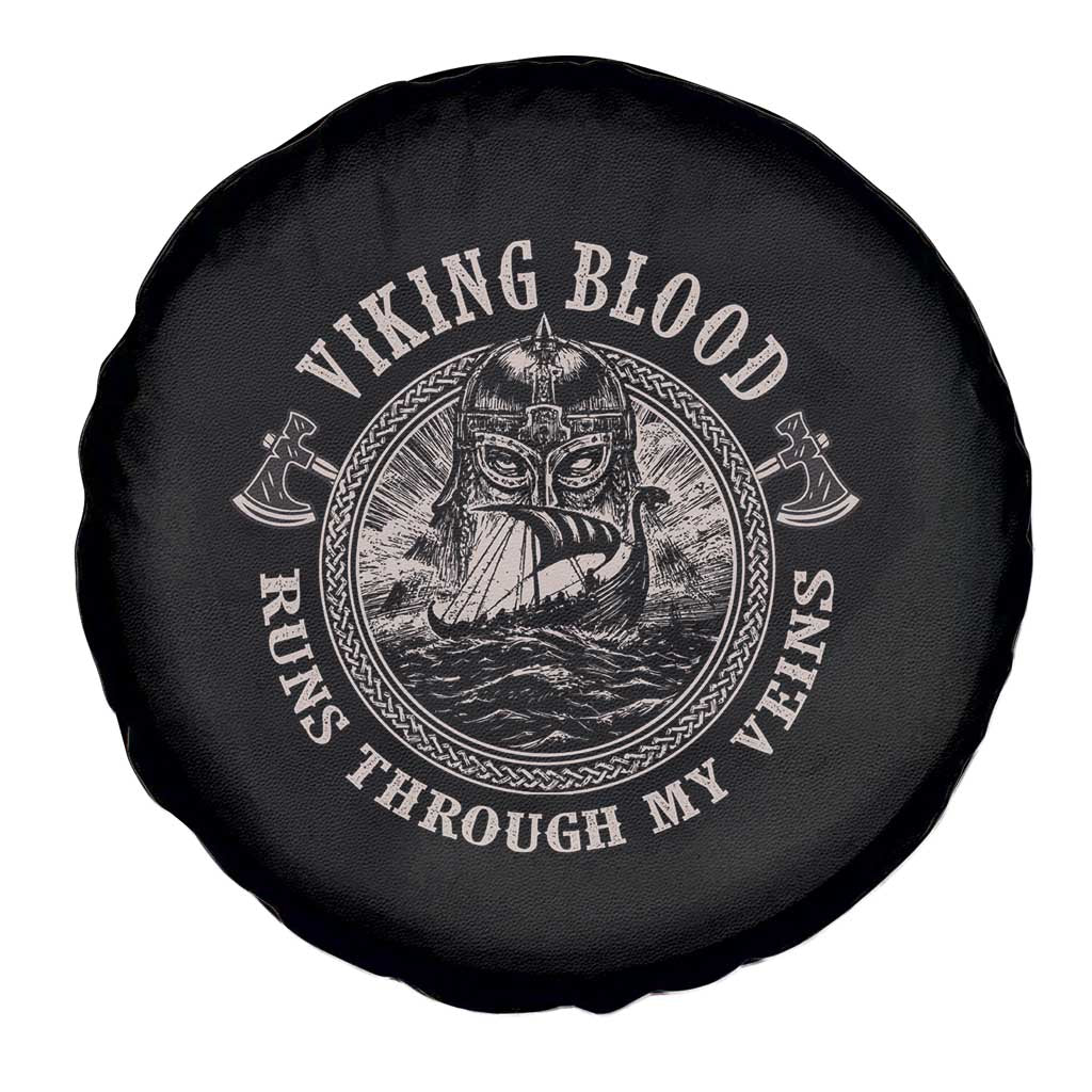 Viking Blood Spare Tire Cover Runs Through My Veins