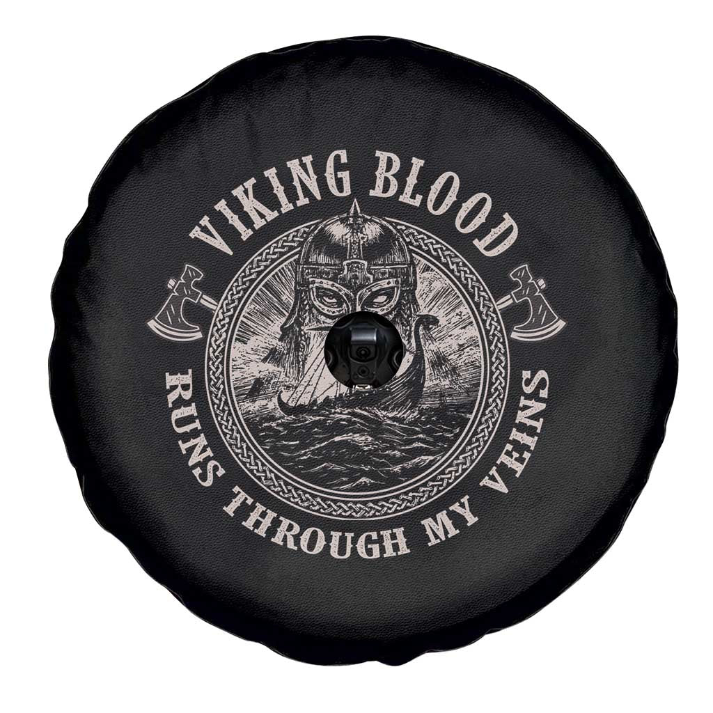 Viking Blood Spare Tire Cover Runs Through My Veins