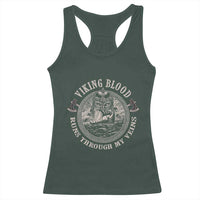 Viking Blood Racerback Tank Top Runs Through My Veins