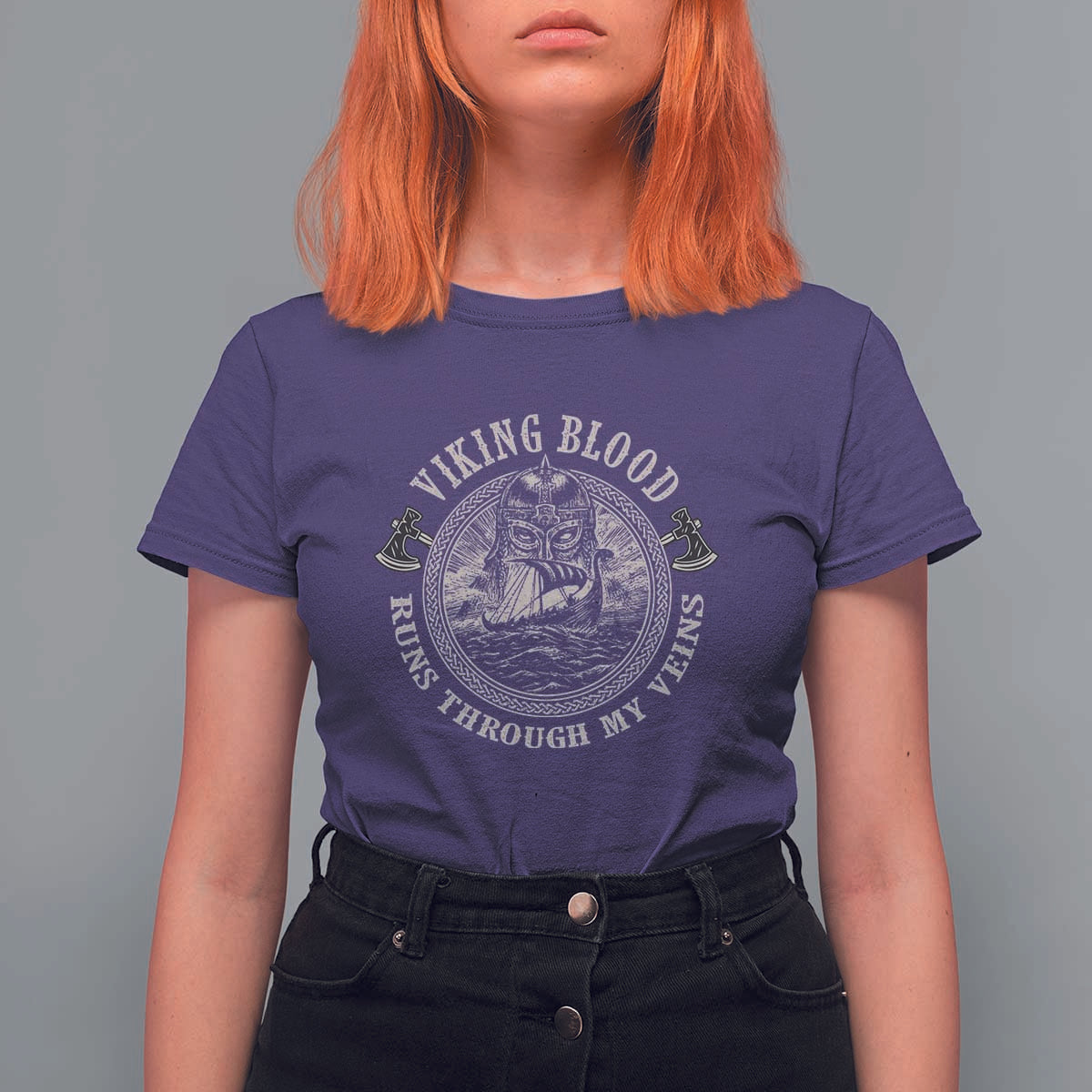 Viking Blood T Shirt For Women Runs Through My Veins