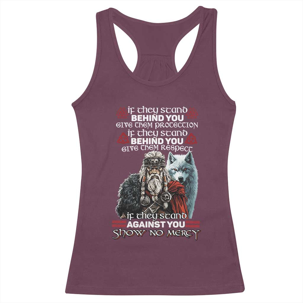 Viking Racerback Tank Top If They Stand Against You Show No Mercy