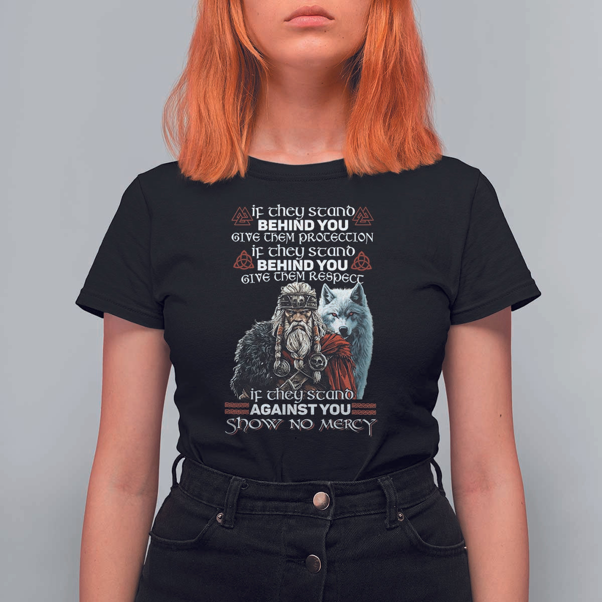 Viking T Shirt For Women If They Stand Against You Show No Mercy