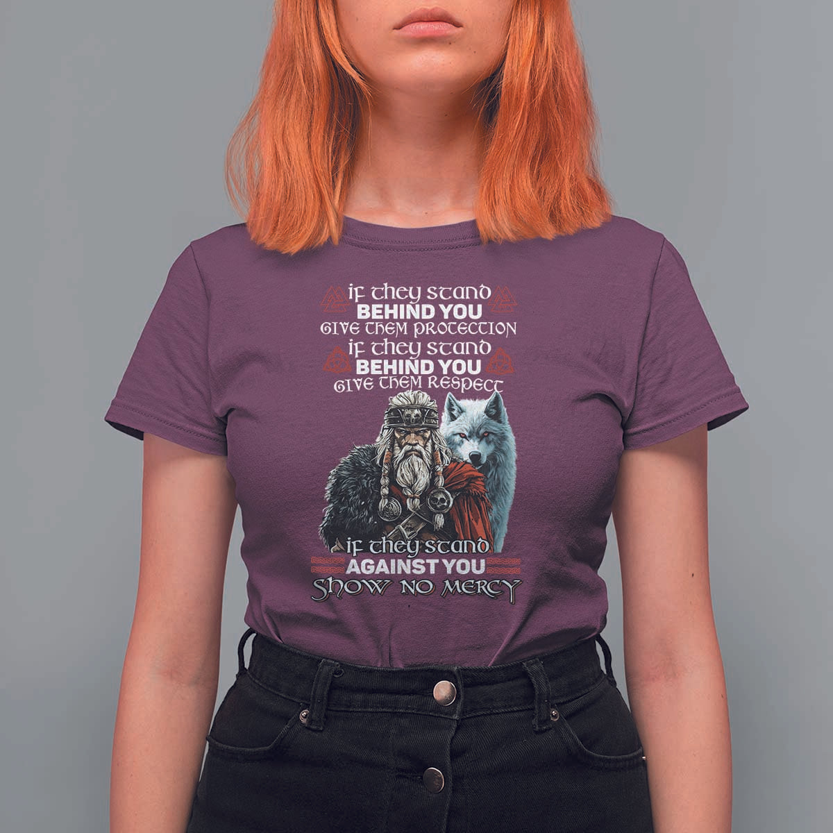 Viking T Shirt For Women If They Stand Against You Show No Mercy