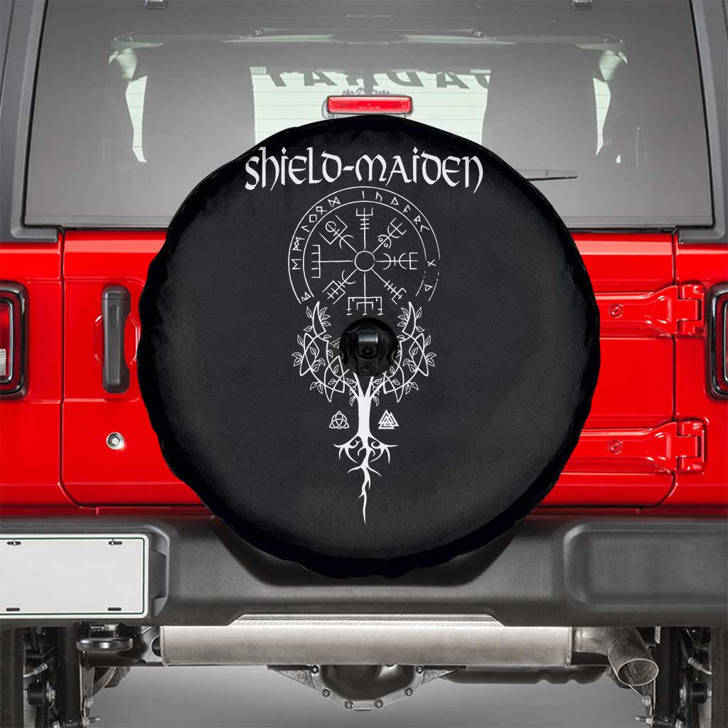 Shield Maiden Spare Tire Cover Female Warrior Scandinavian Folklore Mythology