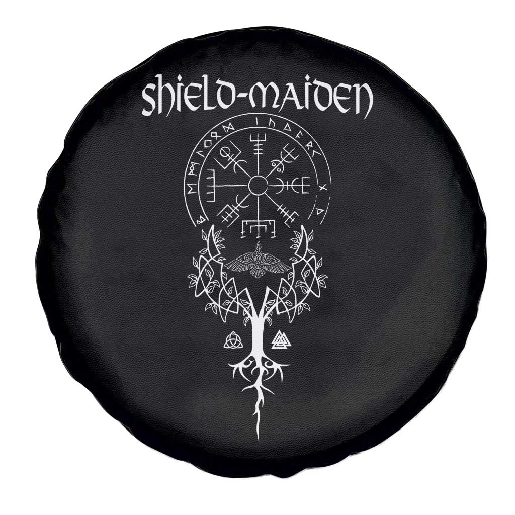 Shield Maiden Spare Tire Cover Female Warrior Scandinavian Folklore Mythology
