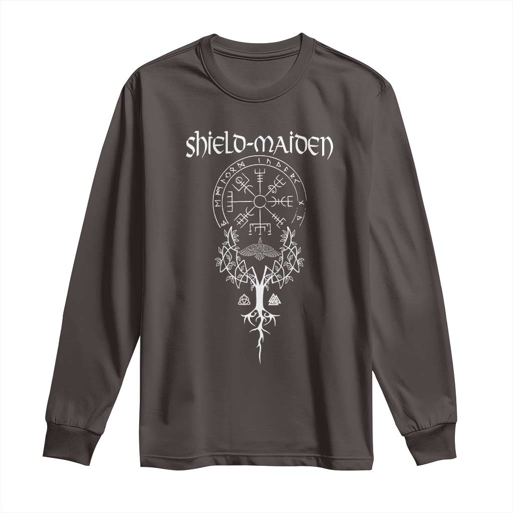Shield Maiden Long Sleeve Shirt Female Warrior Scandinavian Folklore Mythology